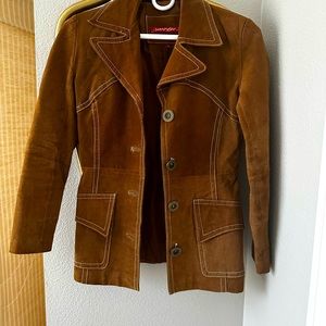 Lightweight brown suede jacket